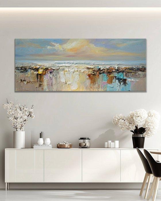 StefanoArt - Dawn Over Shoals, Antiek en Kunst, Kunst | Schilderijen | Modern
