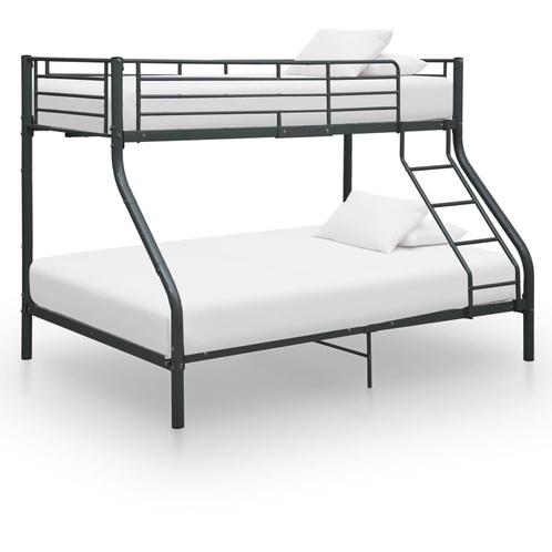 vidaXL Stapelbedframe metaal zwart 140x200 cm/90x200 cm, Huis en Inrichting, Slaapkamer | Bedden, Nieuw, Verzenden