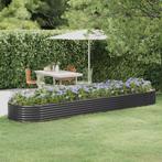 vidaXL Plantenbak 396x100x36 cm gepoedercoat staal, Verzenden, Nieuw