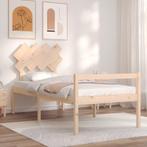 vidaXL Seniorenbed met hoofdbord massief hout 90x200 cm, Huis en Inrichting, Slaapkamer | Bedden, Verzenden, Nieuw