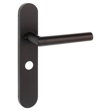 Deurklink / deurkruk -zwart - met slotgat - 63 mm - voor