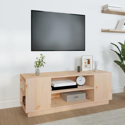 vidaXL Meuble TV 110x35x40,5 cm Bois de pin massif, Maison & Meubles, Armoires | Mobilier de télévision, Neuf, Envoi