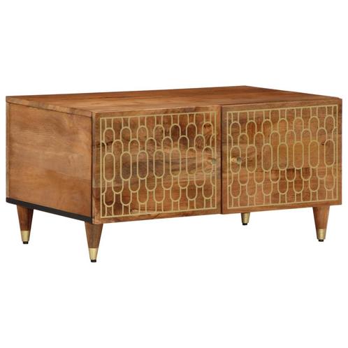 vidaXL Salontafel 80x50x40 cm massief mangohout, Huis en Inrichting, Tafels | Salontafels, Nieuw, Verzenden