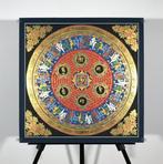 Painting of Tibetan Tradition - Mandala Mantra with Om and
