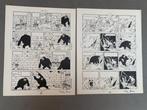 Hergé - 2 Tirages dimprimerie - Tintin - L île Noire  -, Boeken, Stripverhalen, Nieuw