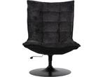 Veiling - Fauteuil  Black - Stof - ronde voet - Slimme funct, Huis en Inrichting, Fauteuils, Nieuw