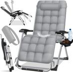 Tuinstoel - Ligstoel - Verstelbaar - Opvouwbaar - Grijs - KE, Verzenden, Nieuw