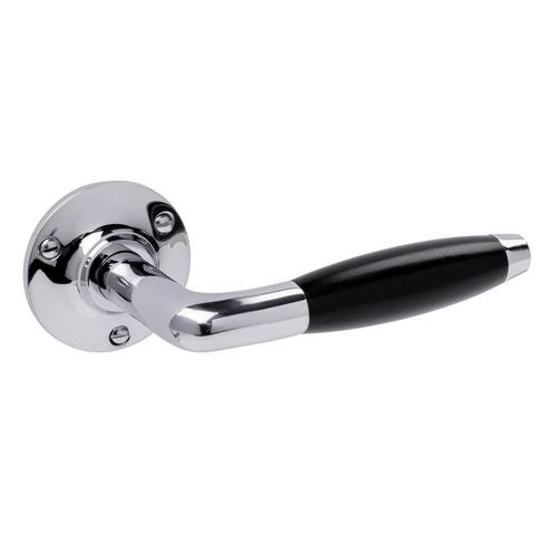 Retro Deurklink Klassiek nikkel met rond rozet, Doe-het-zelf en Bouw, Hang- en Sluitwerk, Klink of Kruk, Nieuw, Koper of Messing