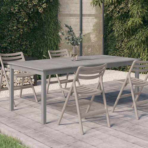 vidaXL Tuintafel 200x100x75 cm massief acaciahout grijs, Tuin en Terras, Tuintafels, Nieuw, Verzenden
