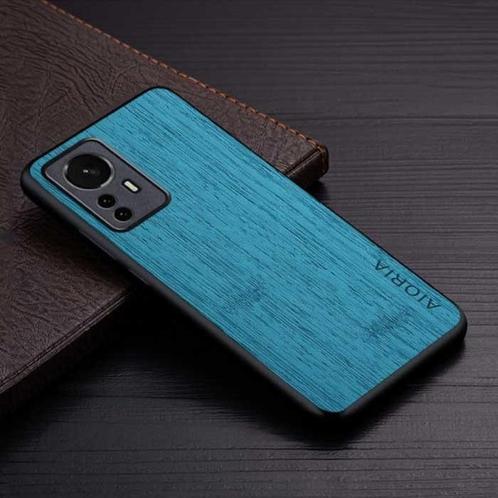 Xiaomi 12 Leren Hoesje - Shockproof Case Cover Hout Patroon, Télécoms, Téléphonie mobile | Housses, Coques & Façades | Marques Autre