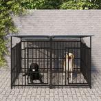 Hondenkennel met dak 3,75 m² staal, Dieren en Toebehoren, Hondenhokken, Verzenden, Nieuw