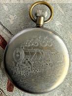 Tegrov - “Locomotive” – Swiss Made – Mechanical Pocket Watch, Nieuw