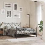 vidaXL Bedframe met hoofd- en voeteneinde metaal zwart, Huis en Inrichting, Slaapkamer | Bedden, Verzenden, Nieuw