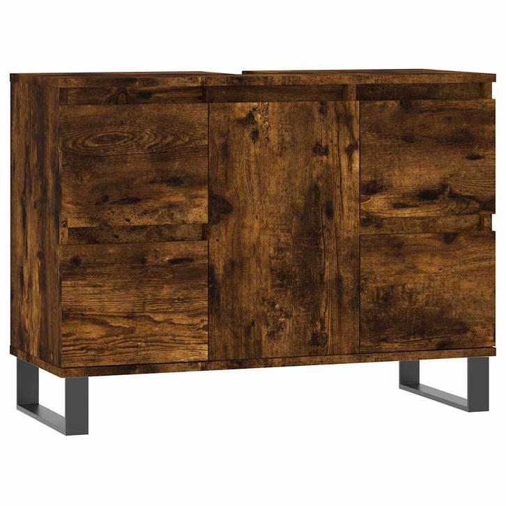 Badkamerkast bewerkt hout | Tweede Kansje | OP = OP, Huis en Inrichting, Badkamer | Badkamermeubels, 25 tot 50 cm, Nieuw, (Half)hoge kast