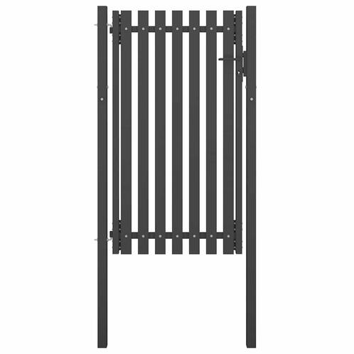 vidaXL Poort 1x2,25 m staal antraciet, Tuin en Terras, Tuinpoorten, Nieuw, Verzenden
