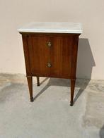 Nachtkastje - Hout, Marmer, Mahonie