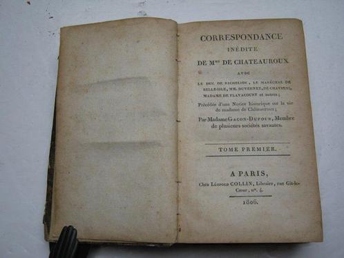 Chateauroux, [Marie Anne de Nesles, Marquise de la, Antiek en Kunst, Antiek | Boeken en Manuscripten