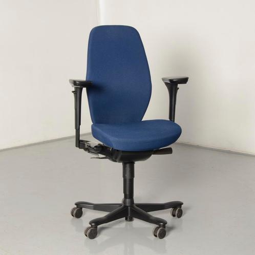 Kinnarps 9000 bureaustoel, blauw, 4D armleggers, Huis en Inrichting, Bureaustoelen, Gebruikt, Ophalen of Verzenden