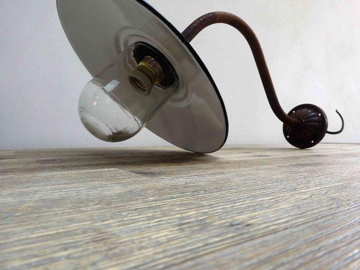Stallamp - Wandlamp - Emaille, Antiek en Kunst, Antiek | Wandborden en Tegels