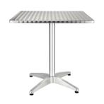 Table Bistro Carrée | Plateau Inox | Pied Aluminium | 700x70