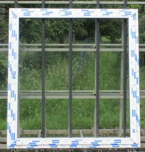 pvc raam , chassis , venster 153 x 164 wit / basaltgrijs, Doe-het-zelf en Bouw, Raamkozijnen en Schuifdeuren, Inclusief glas, Nieuw