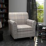 vidaXL Fauteuil met kussen stof crème, Huis en Inrichting, Fauteuils, Verzenden, Nieuw