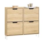 2dekans | SoBuy Schoenenkast FSR100-N - 4 Klaplades - 19 x, Huis en Inrichting, Kasten | Schoenenkasten, Ophalen of Verzenden