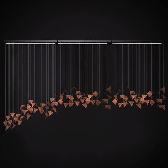 Lustre - Acier - FLOW rust LGH0961, Antiek en Kunst, Antiek | Verlichting