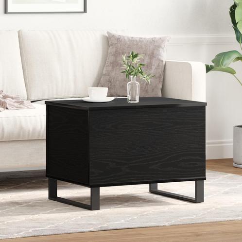vidaXL Salontafel Lift Top Zwart Eiken 60x44,5x45 cm Bewerkt, Huis en Inrichting, Tafels | Salontafels, Nieuw, Verzenden