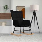 vidaXL Schommelstoel stof zwart, Huis en Inrichting, Stoelen, Verzenden, Nieuw