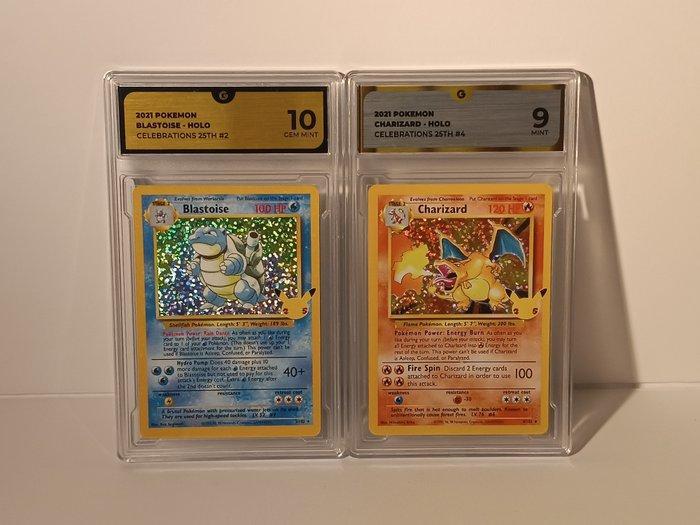 Pokémon - 4 Graded card - Blastoise, Charizard, Gyarados,, Hobby en Vrije tijd, Verzamelkaartspellen | Pokémon