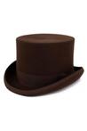 Hoge hoed donkerbruin steampunk tophat 59 60 61 heren dames