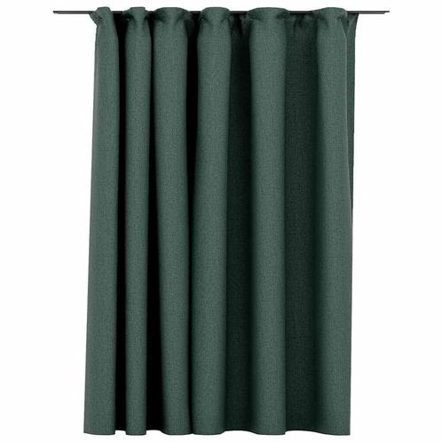 Groen Linnen Gordijn 290x245 cm | Tweede Kansje | OP=OP, Huis en Inrichting, Stoffering | Gordijnen en Lamellen, Groen, Nieuw