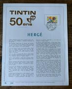 Kuifje, Tintin - Feuillet d’art Tintin - 50 ans - 1 Document, Boeken, Stripverhalen, Nieuw