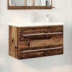 vidaXL Wastafelkast met wasbak 2 pcs Oud hout 80 x 38.5 x 48, Huis en Inrichting, Verzenden, Nieuw