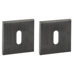 Intersteel sleutelrozetten verdekt 53x53x6mm pvd antraciet, Doe-het-zelf en Bouw, Ophalen of Verzenden, Nieuw