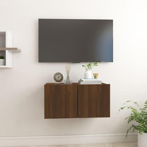vidaXL Tv-hangmeubel 60x30x30 cm bewerkt hout bruin, Huis en Inrichting, Kasten |Televisiemeubels, Nieuw, Verzenden
