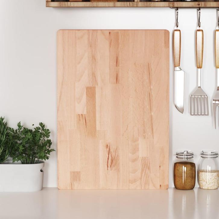 vidaXL Snijplank 50x35x4 cm massief beukenhout, Huis en Inrichting, Keuken | Keukenbenodigdheden, Nieuw, Verzenden
