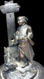 Snijwerk, Homme au lapin - 0 cm - Brons