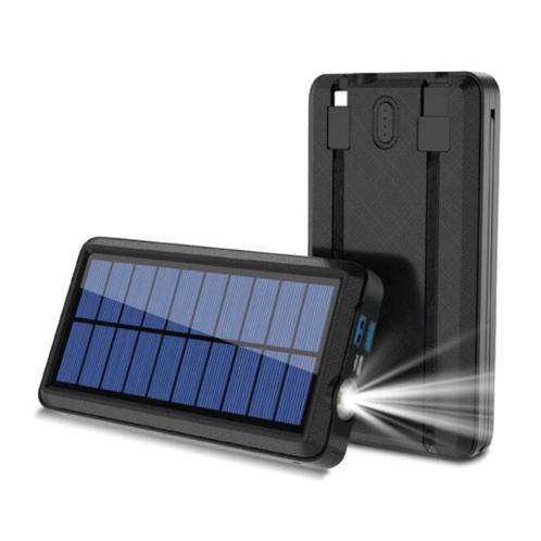 Qi Draadloze Solar Powerbank met 2 Poorten 80.000mAh -, Telecommunicatie, Powerbanks, Nieuw, Verzenden