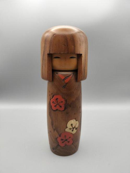 2x vintage creatieve Kokeshi-poppen - Hout - Japan - Shwa, Antiek en Kunst, Curiosa en Brocante