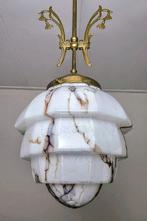 Herda - Plafondlamp - Kroonluchter in Opaline - Glas, Koper, Antiek en Kunst