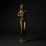 Beeld, Vrouw met saxofoon - 46.5 cm - Brons, Antiek en Kunst