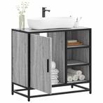 vidaXL Wastafelkast 65x33x60 cm bewerkt hout grijs sonoma, Huis en Inrichting, Verzenden, Nieuw