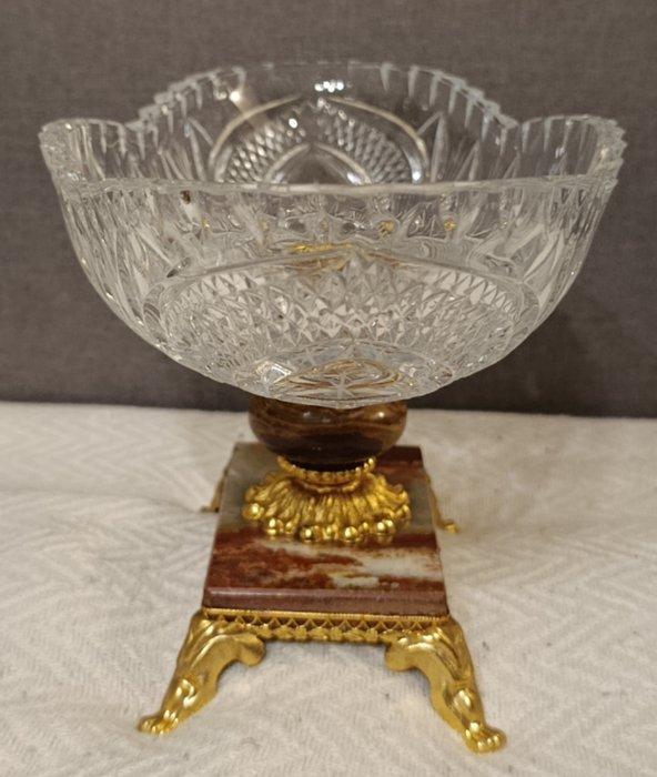 Tafelmiddenstuk - Onyx, Kristal, Metaal - Antico, Antiek en Kunst, Curiosa en Brocante