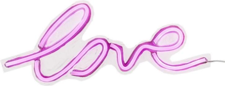 2dekans | Luca Lighting - Wandlamp Love - Roze 45 x 1,5 x, Huis en Inrichting, Woonaccessoires | Klokken, Ophalen of Verzenden
