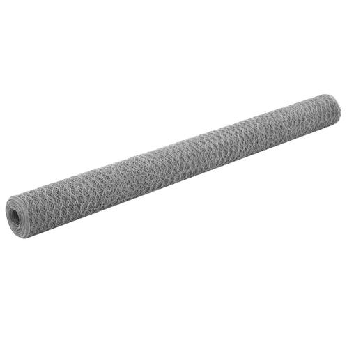 vidaXL Kippengaas 25x1,5 m gegalvaniseerd staal, Tuin en Terras, Tuinhekken en Hekwerk, Nieuw, Verzenden