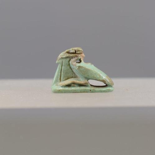 Egypte antique, époque gréco-romaine Faience Amulet of the, Verzamelen, Mineralen en Fossielen
