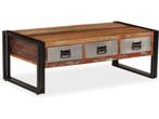 vidaXL - Salontafel - met - 3 - lades - 100x50x35 - cm -, Huis en Inrichting, Tafels | Salontafels, Verzenden, Zo goed als nieuw