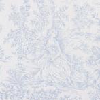 Tissu Toile de Jouy bleu azur – 2,8 x 2,5 m - Tissu